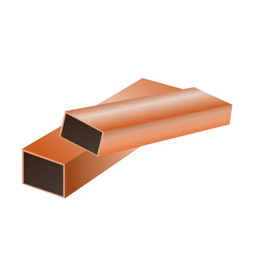 Труба медная прямоугольная М1 9x4.5x0.5 ТУ 48-21-295  ОборонСпецСплав